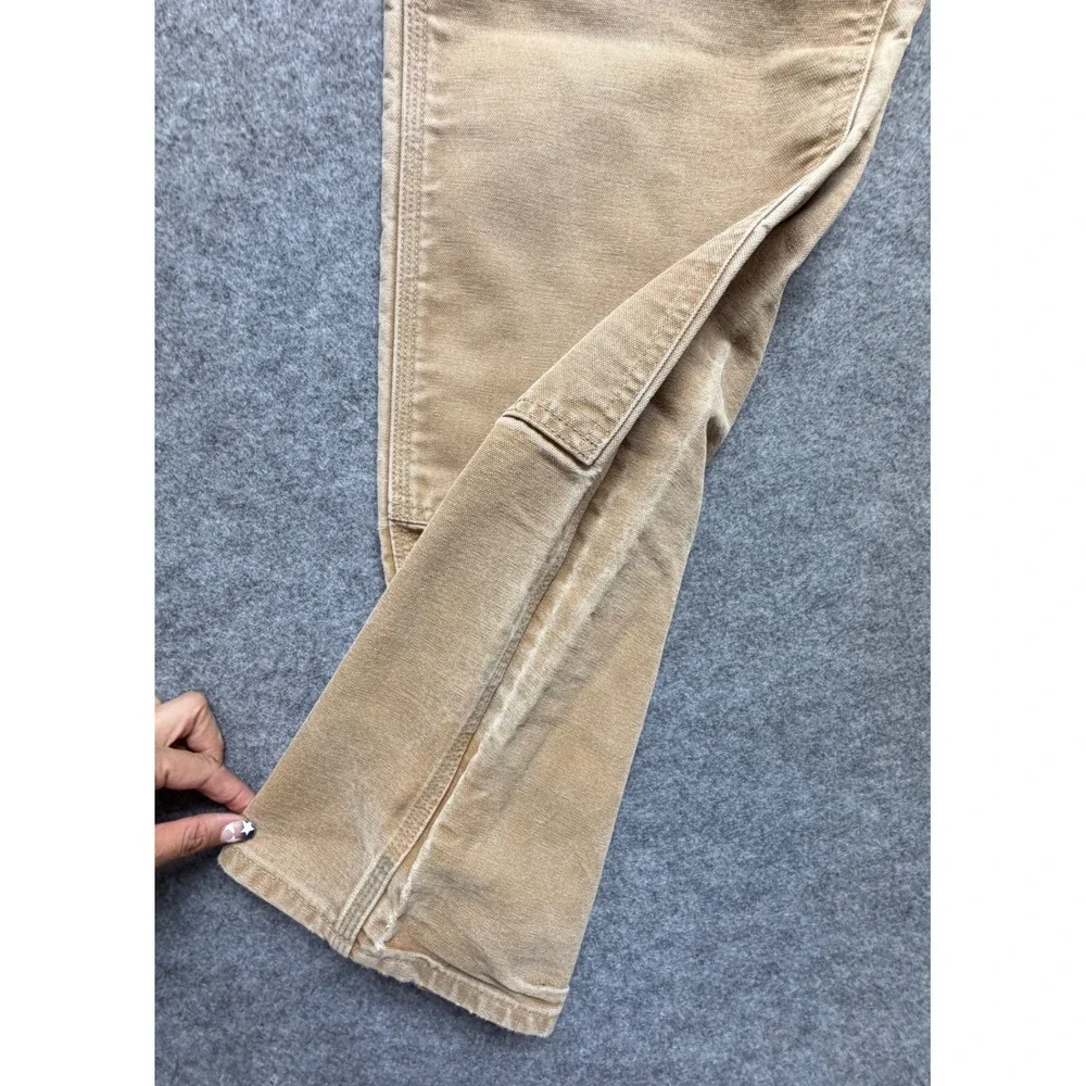 Carhartt B01 BRN Double Front Logger Dungaree Pants Brown UFCW Made in USA 38x34